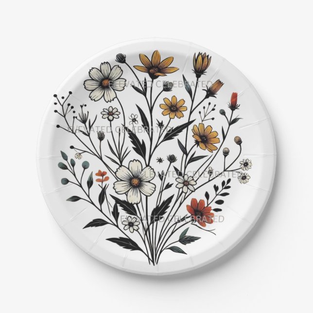 Prato De Papel Placas de papel e de festas (Frente)