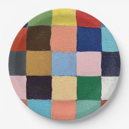 Prato De Papel Placas de papel em quadrados Funky Design