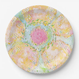 Prato De Papel Placas De Papel "Eos", De Cor Rosa