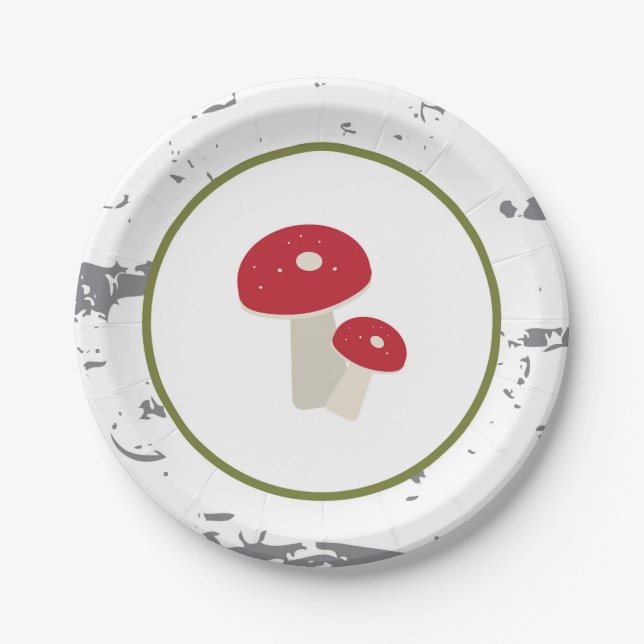 Prato De Papel Placas de papel feericamente da floresta (Frente)