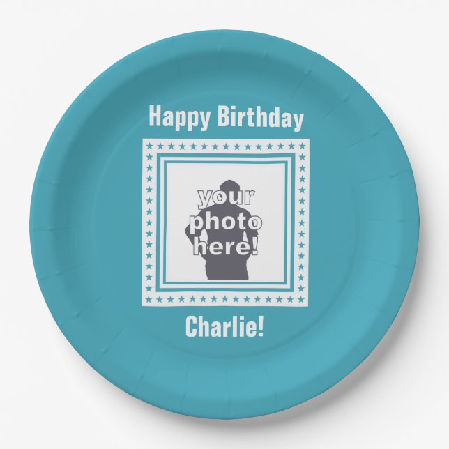 Prato De Papel Placas de papel FEITAS SOB ENCOMENDA da FOTO, do (Frente)