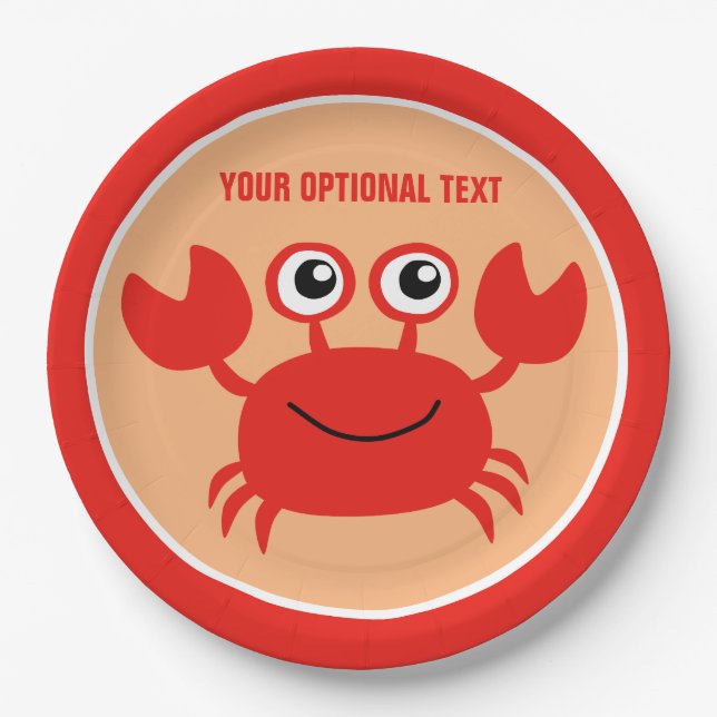 Prato De Papel Placas de papel feitas sob encomenda do caranguejo (Frente)