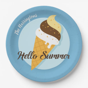 Prato De Papel Placas de papel feitas sob encomenda do sorvete do