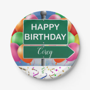 Prato De Papel Placas de Papel, Feliz Aniversário