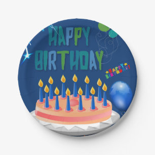 Prato De Papel Placas de Papel, Feliz Aniversário