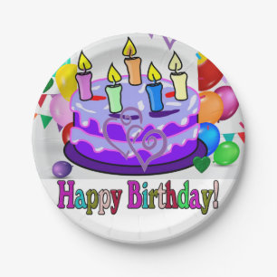 Prato De Papel Placas De Papel, Feliz Aniversário De Placas