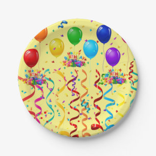 Prato De Papel Placas De Papel, Feliz Aniversário De Placas