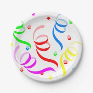 Prato De Papel Placas De Papel, Feliz Aniversário Passa Confetti