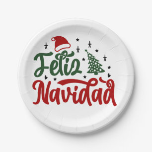 Prato De Papel Placas de papel Feliz Navidad