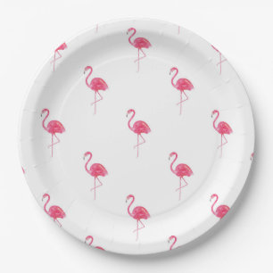 Prato De Papel Placas de papel Flamingo de 9"