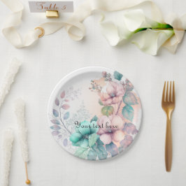 Prato De Papel Placas de papel floral elegantes