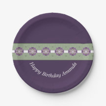 Placas De Papel Floral Puro Escuro