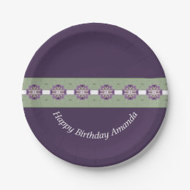 Prato De Papel Placas De Papel Floral Puro Escuro