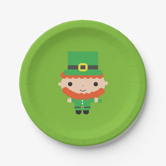 Prato De Papel Placas De Papel Leprechaun (Frente)