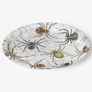 Prato De Papel Placas de papel líquidas das aranhas 9"