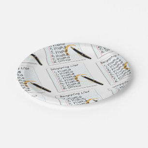 PRATO DE PAPEL PLACAS DE PAPEL - LISTA DE COMPRA DA VODCA