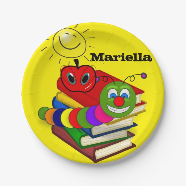 Prato De Papel Placas de papel, Livros de culinária Apple Sun Lei (Frente)