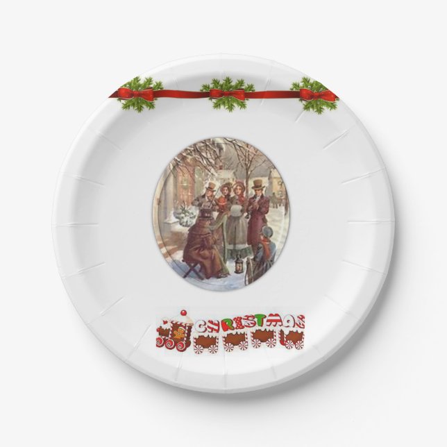 Prato De Papel Placas de papel Natal (Frente)