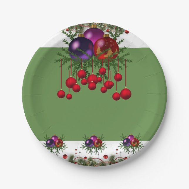 Prato De Papel Placas de papel Natal (Frente)