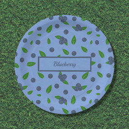 Prato De Papel Placas de papel padrão de mirtilo