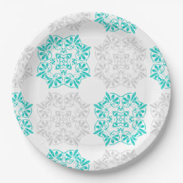 Prato De Papel Placas de papel padrão de Rico aqua e suave