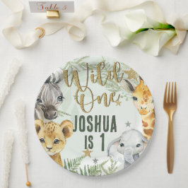 Prato De Papel Placas de papel para animais selvagens Safari