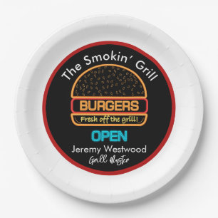 Prato De Papel Placas de papel para burgers principais de jardim