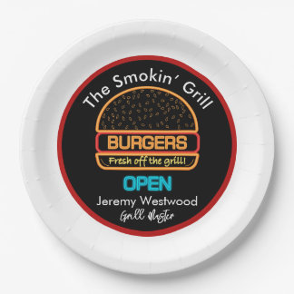 Prato De Papel Placas de papel para burgers principais de jardim