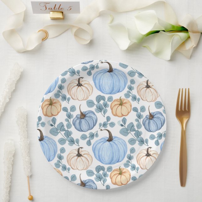 Prato De Papel Placas de papel para chá de fraldas de abóbora (Casamento)