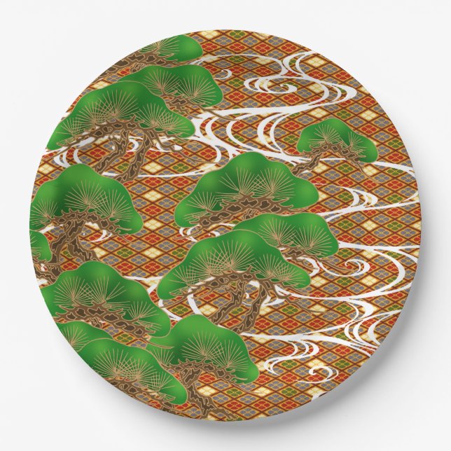 Prato De Papel Placas de papel para design japonês (Frente)