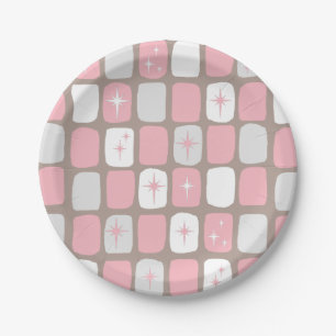 Prato De Papel Placas de papel para estouros cor-de-rosa