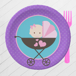 Prato De Papel Placas de papel para festas de bebês