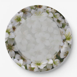 Prato De Papel Placas De Papel Para Flores Brancas De Jardim Botâ