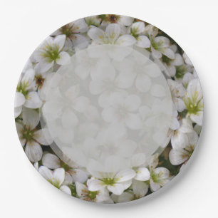 Prato De Papel Placas De Papel Para Flores Brancas De Jardim Botâ