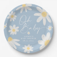 Placas de papel para flores de margarida azul-poei