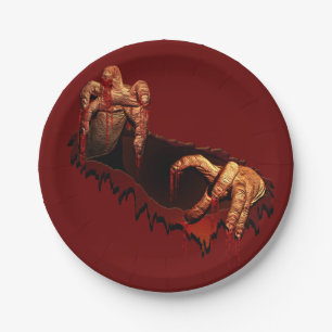 Prato De Papel Placas de papel para garotas de Zombie Festivas