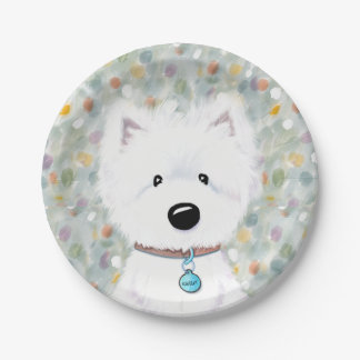 Prato De Papel Placas de papel para impressões do KiniArt Westie