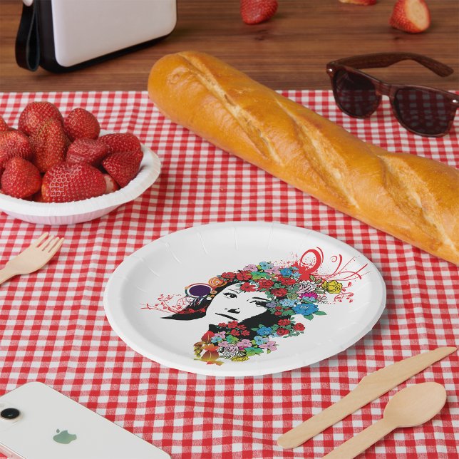 Prato De Papel Placas De Papel Para Meninas Florais (Criador carregado)