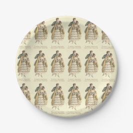 Prato De Papel Placas de papel para Natais vintages vitorianos