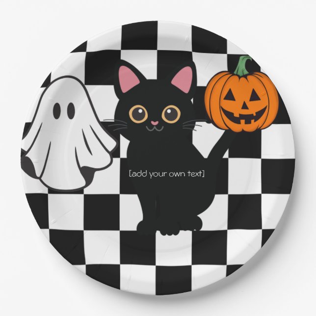 Prato De Papel Placas de papel para o Halloween personalizáveis (Frente)