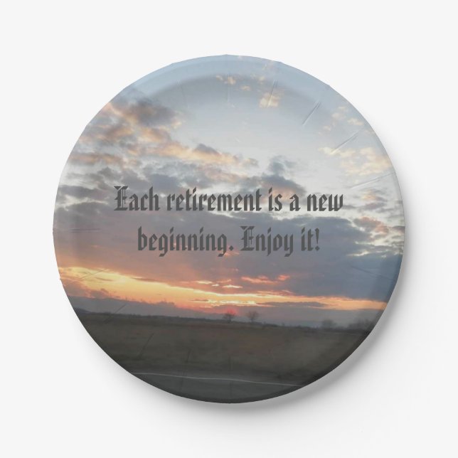 Prato De Papel placas de papel para partidos de aposentação (Frente)