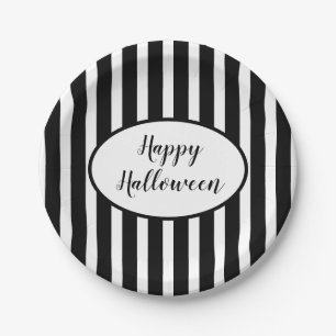 Prato De Papel Placas de papel para stripes de Halloween