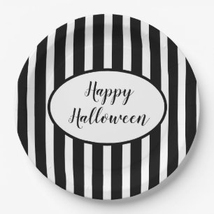 Prato De Papel Placas de papel para stripes de Halloween