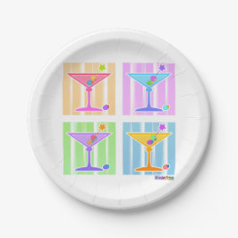 PRATO DE PAPEL PLACAS DE PAPEL - PASTEL MARTINIS
