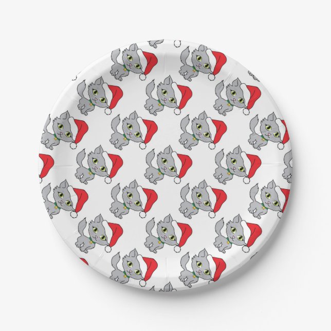 Prato De Papel Placas de papel personalizadas com o Kitten (Frente)