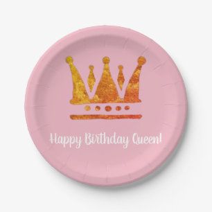 Prato De Papel Placas de papel personalizadas com ouro