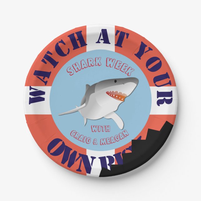 Prato De Papel Placas de papel personalizadas da semana do (Frente)