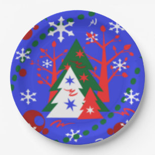 Prato De Papel Placas de papel personalizadas de Natal - presente