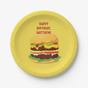Prato De Papel Placas de papel personalizadas do Cheeseburger