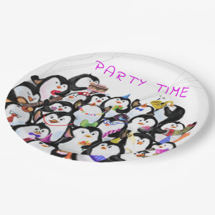 Prato De Papel Placas de papel Pinguim de Partido Feliz